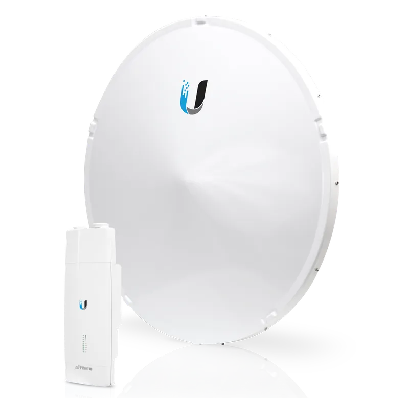 UISP airFiber 11 Low-Band Backhaul Radio with Dish Antenna